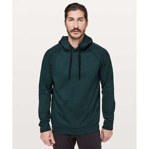 Lululemon City Sweat Pullover Hoodie Thermo Heathered Royal Emerald Sz Large